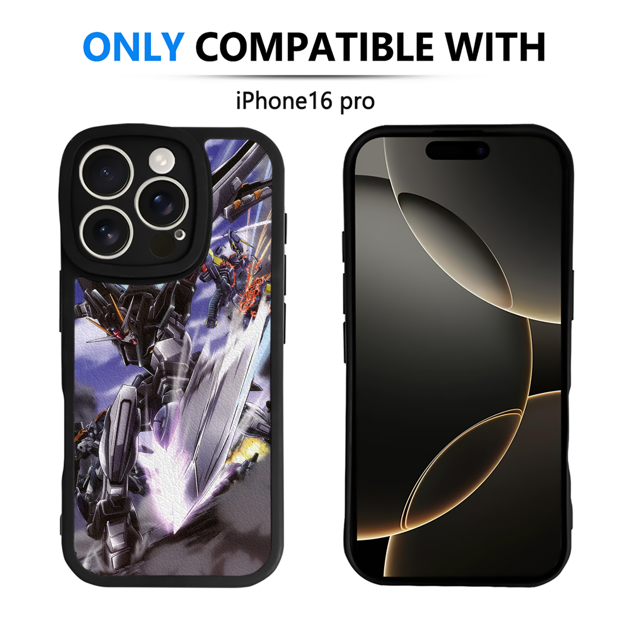 （画像用） 機動戦士ガンダム Mobile Suit Gundam 【iPhone 16シリーズ対応】シリコンスマホケース（レザー調） 材質：シリコン